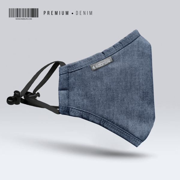 Premium Cotton Face Mask (Denim)