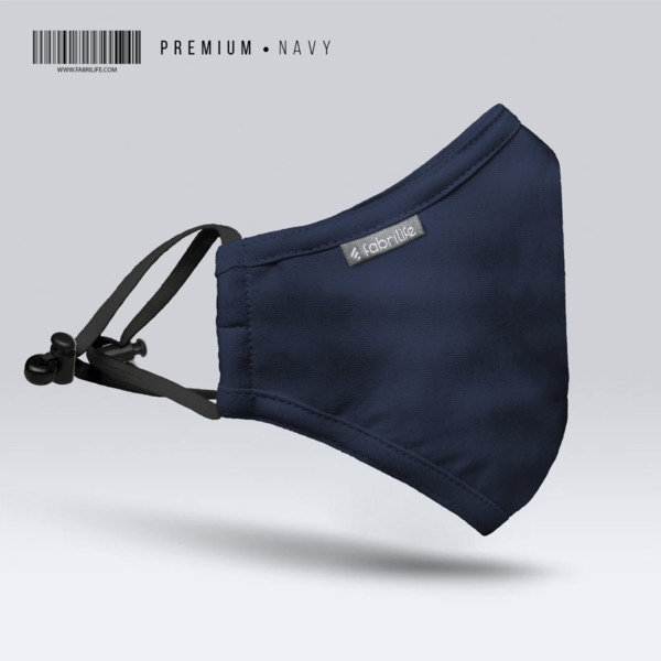 Premium Cotton Face Mask (Navy)