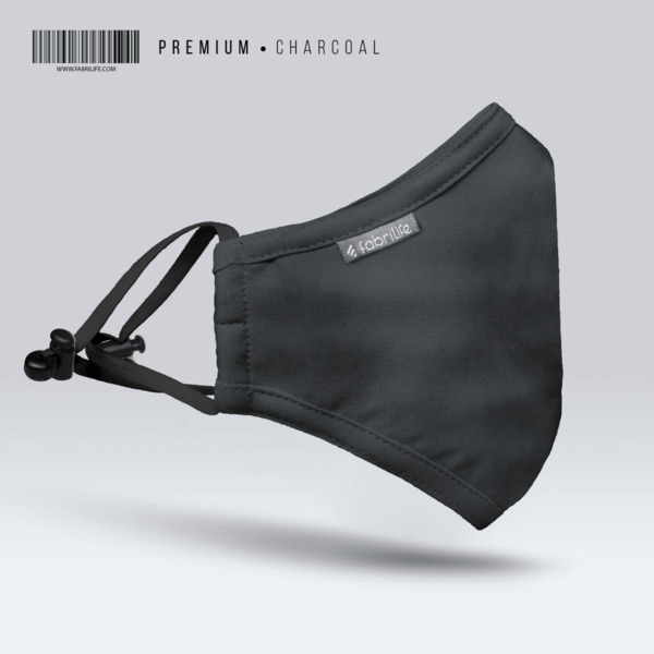 Premium Cotton Face Mask (Charcoal)