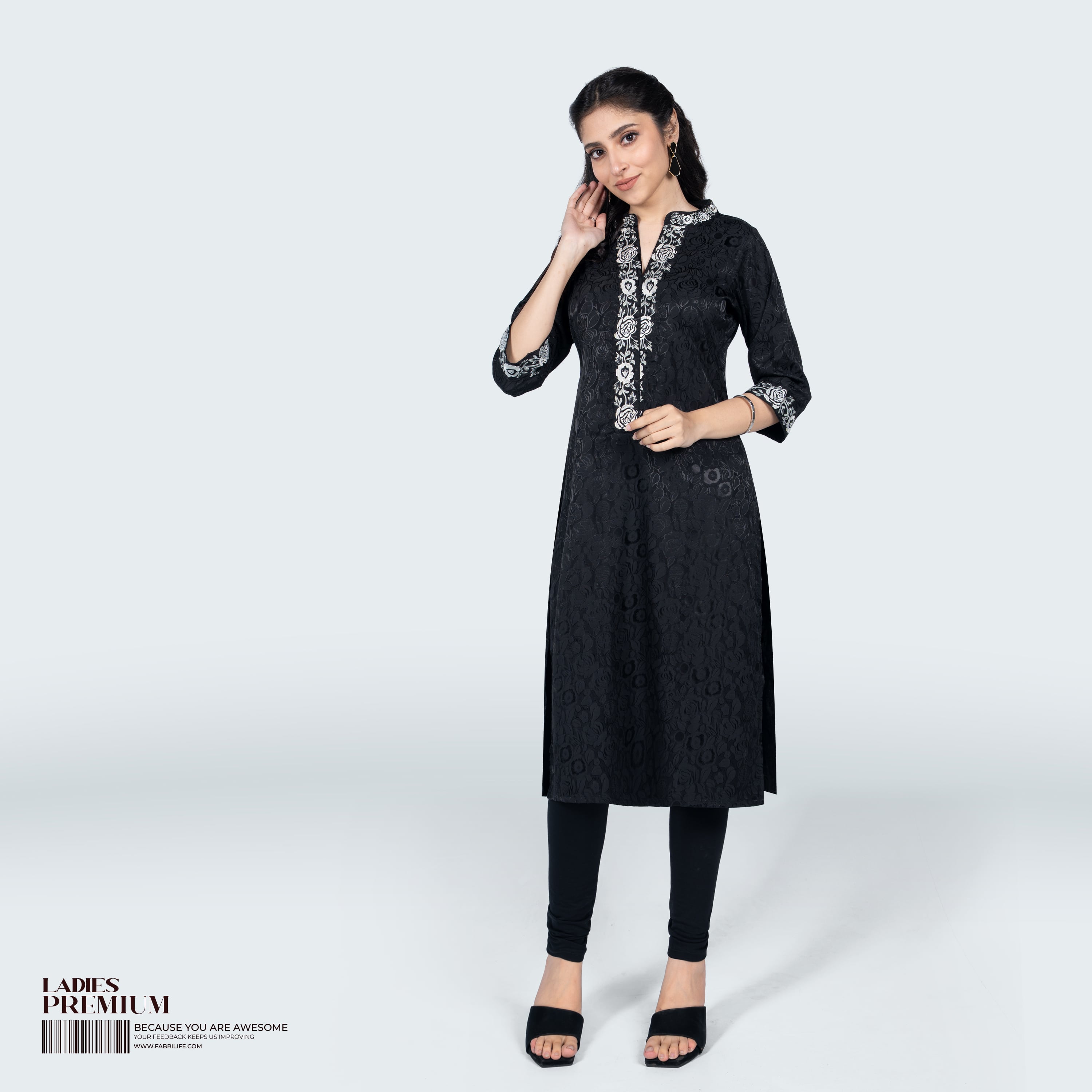 Women Premium Kurti - Blackara