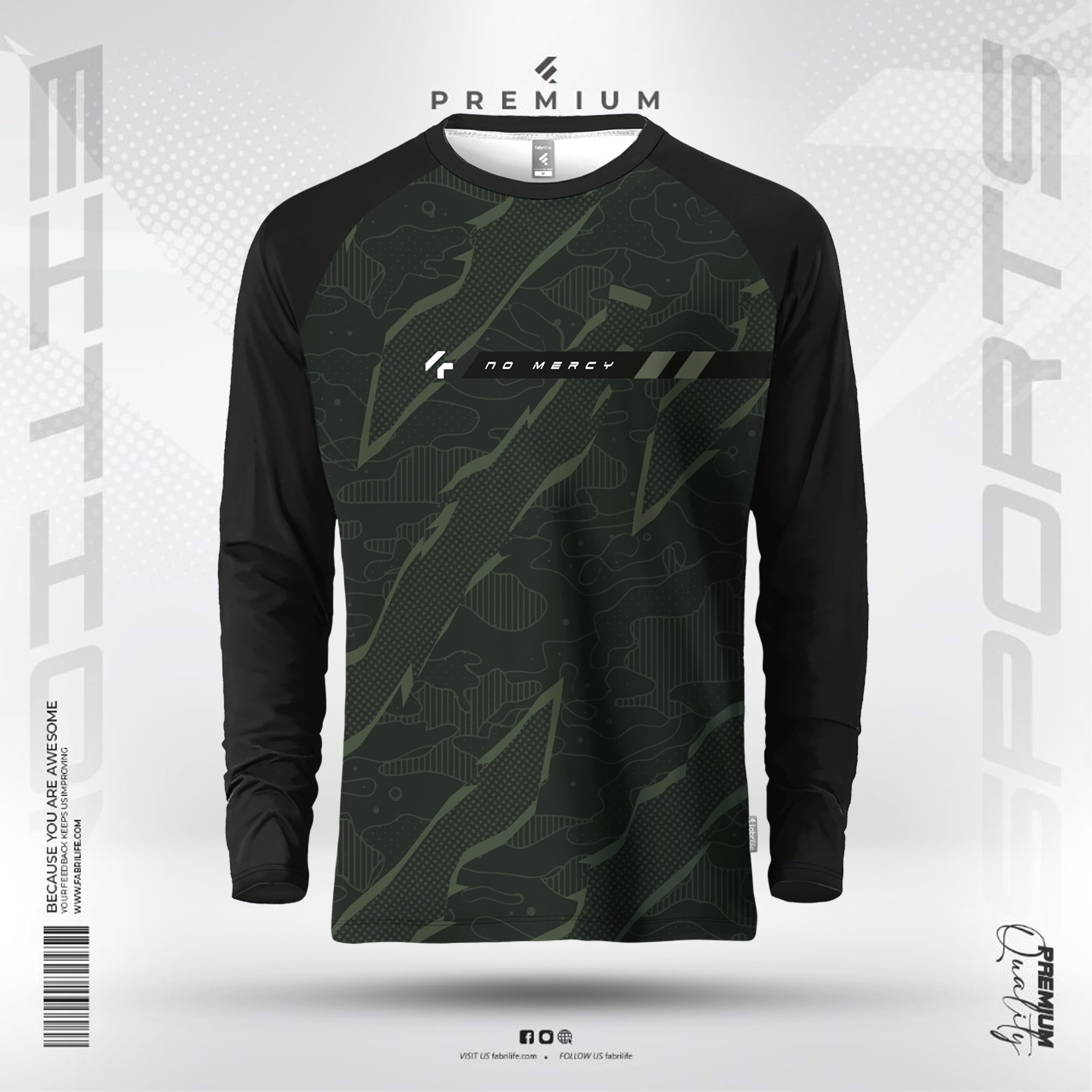 Mens Premium Sports Active Wear Full Sleeve T-shirt- No Mercy