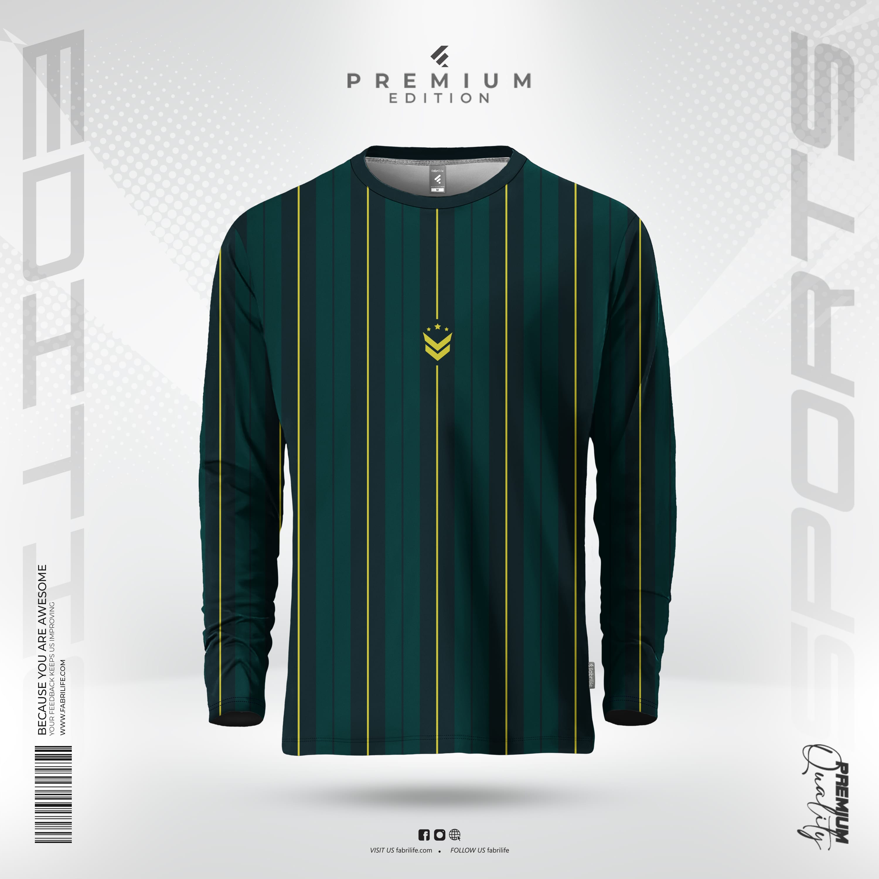 Mens Premium Sports Active Wear Full Sleeve T-shirt- Greendeor